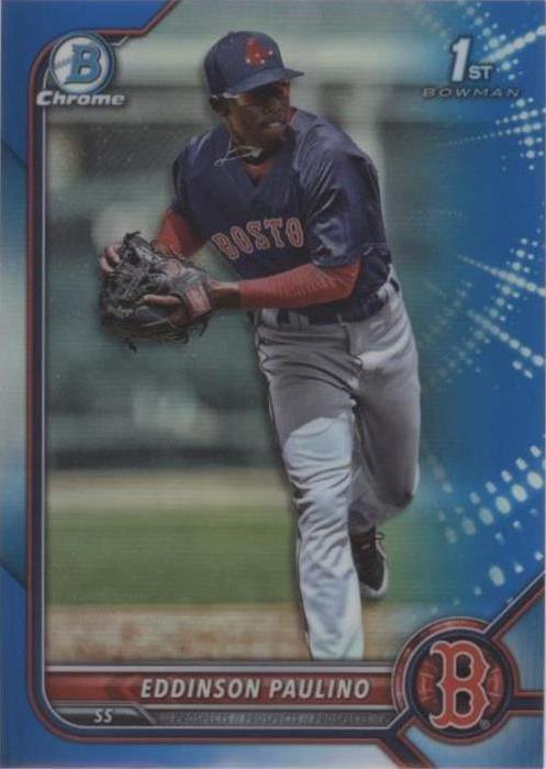2022 Bowman Chrome - Prospects Eddinson Paulino #BCP-175 Blue Refractor /150 (RC)