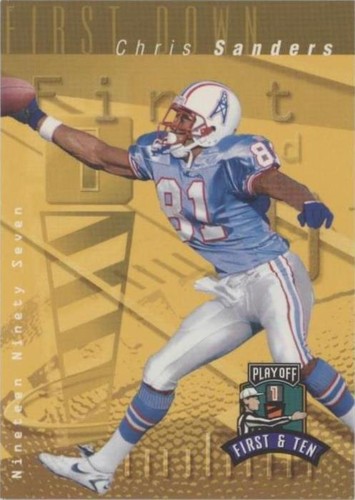 1997 Playoff First & Ten Chris Sanders #60