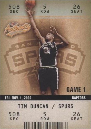 2002-03 Fleer Authentix - Tim Duncan #7