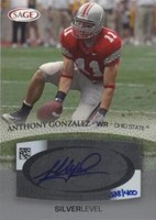 2007 SAGE Autographed Football Anthony Gonzalez #A20