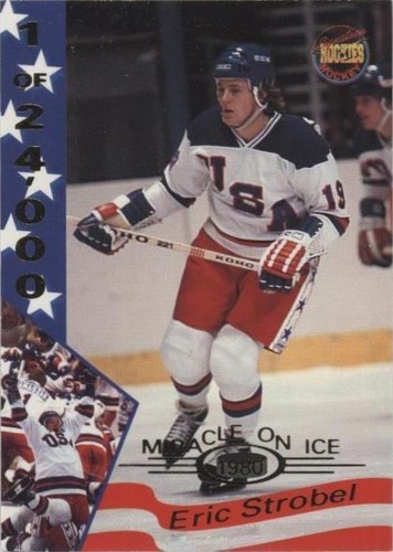 1995 Signature Rookies Miracle on Ice 1980 - Eric Strobel #35