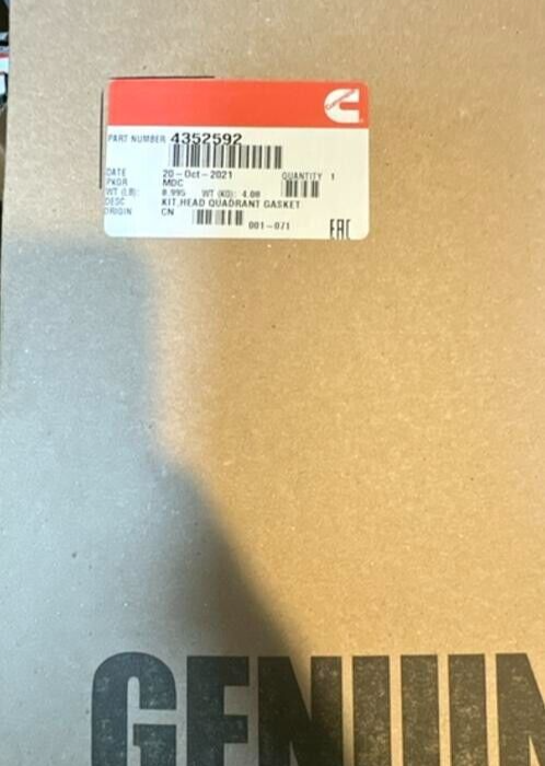 Cummins 4352592  Quadrant CYL Head Gasket Set