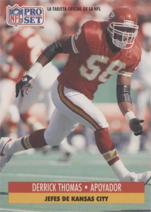 Juego profesional español Derrick Thomas #107 1991