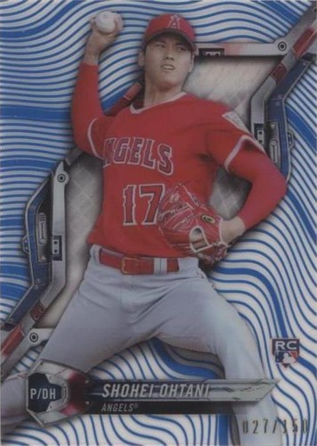 2018 Bowman High Tek Orange on card Auto Shohei Ohtani RC