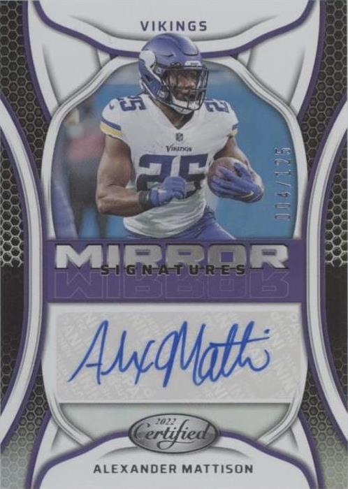 2022 Panini Certified Alexander Mattison #MS-AM