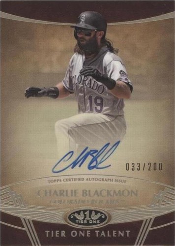 2019 Topps Tier One - Charlie Blackmon #TTA-CBL