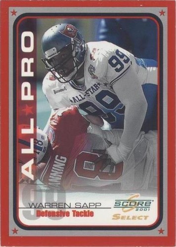 2001 Score Select Warren Sapp #238