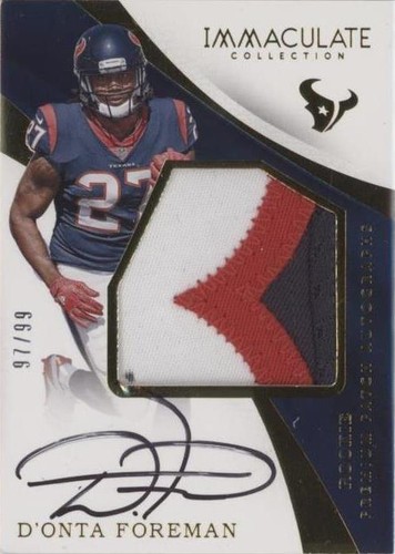 2017 Panini Immaculate Collection D'onta Foreman #PR-DF