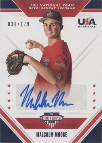 2020 Panini USA Baseball Stars & Stripes - Malcolm Moore #16U-MM