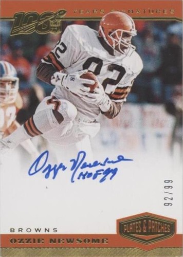 2019 Panini Plates & Patches Ozzie Newsome #YS-ONE