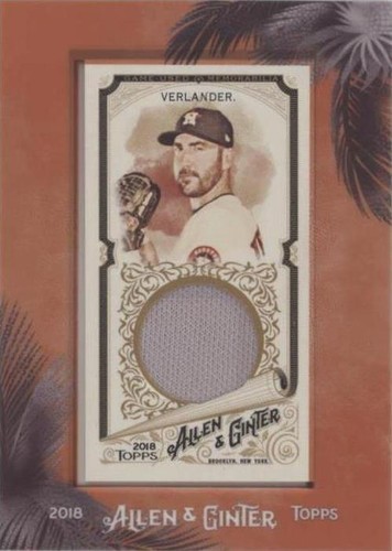 2018 Topps Allen & Ginter - Justin Verlander #MFR-JL