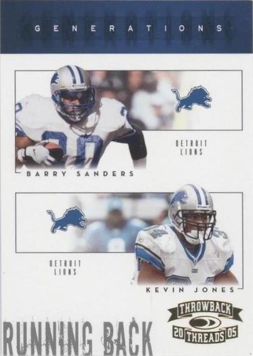 2005 Donruss Throwback Threads Barry Sanders Kevin Jones #G-3