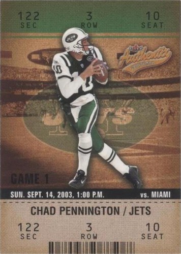 2003 Fleer Authentix Chad Pennington #62