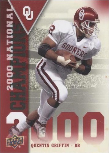 2011 Upper Deck University of Oklahoma Quentin Griffin #NC-QG