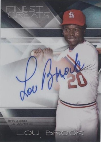 2015 Topps Finest - Lou Brock #FGA-LB
