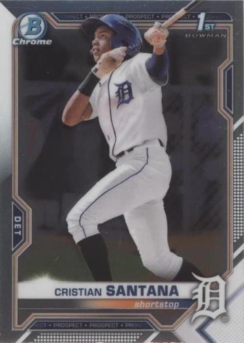 2021 Bowman Chrome - Cristian Santana #BCP-186