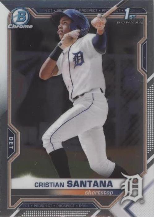 2021 Bowman Chrome - Cristian Santana #BCP-186