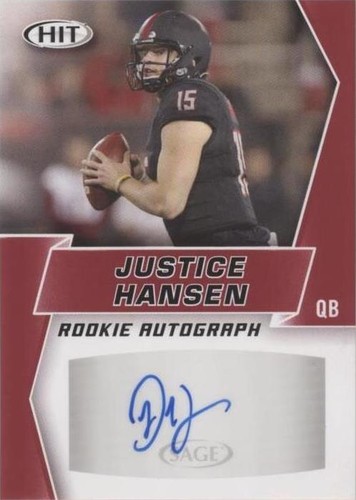 2019 Sage Hit Premier Draft Justice Hansen #A40