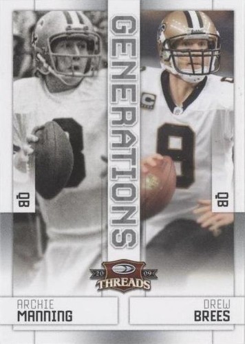 2009 Donruss Threads Archie Manning Drew Brees #5