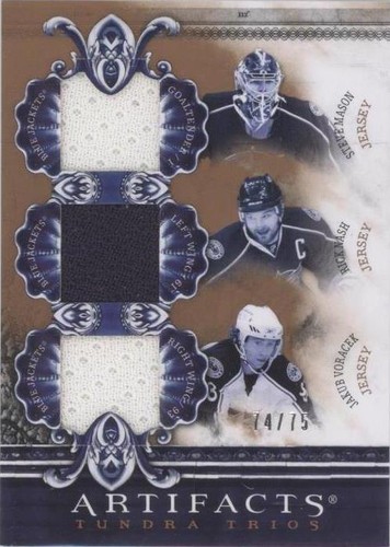 2010-11 Upper Deck Artifacts - Jakub Voracek Rick Nash Steve Mason #TT3-CBJ