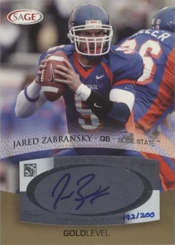 2007 SAGE Autographed Football Jared Zabransky #A62