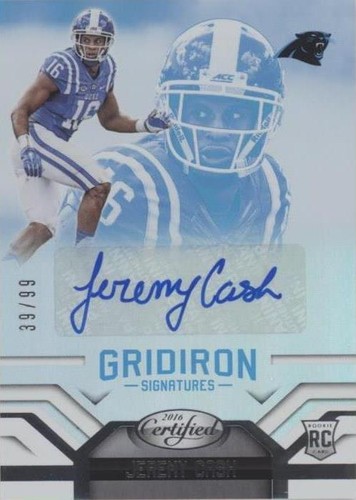 2016 Panini Certified Jeremy Cash #GS-JC