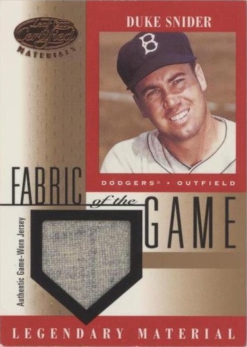 2001 Leaf Certified Materials - Duke Snider #FG-31