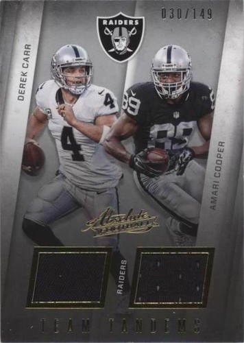 2016 Panini Absolute Amari Cooper Derek Carr #15