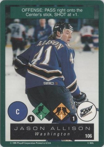 1995-96 Playoff One on One Challenge - Jason Allison #106