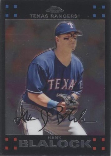 2007 Topps Chrome - Hank Blalock #78