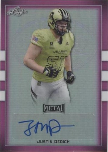 2018 Leaf Metal U.S. Army All-American Bowl Justin Dedich #BA-JD1