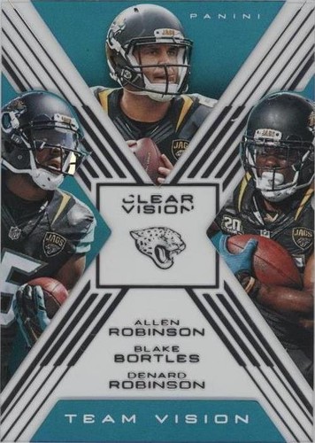 2015 Panini Clear Vision Allen Robinson Blake Bortles Denard Robinson #TV-13