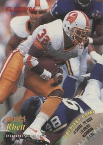 1996 Fleer Shell FACT Errict Rhett #95