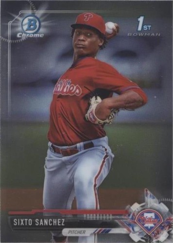 2017 1ST BOWMAN CHROME PROSPECT AUTOGRAPHS REFRACTORS SIXTO