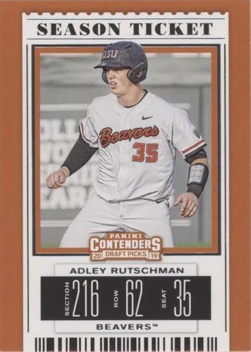 Adley Rutschman 2019 Panini 10シリ auto Adley Rutschman 2019 Panini Contenders Draft Picks Auto /10