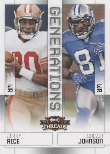 2009 Donruss Threads Calvin Johnson Jerry Rice #6