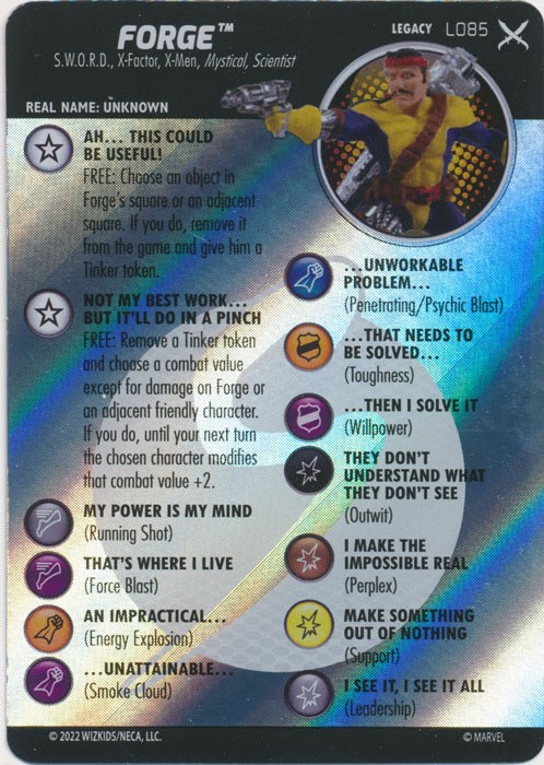 Marvel Heroclix X-Men X of Swords Legacy Card : Forge L085