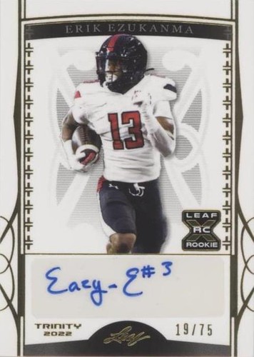 2022 Leaf Trinity Erik Ezukanma #BA-EE1