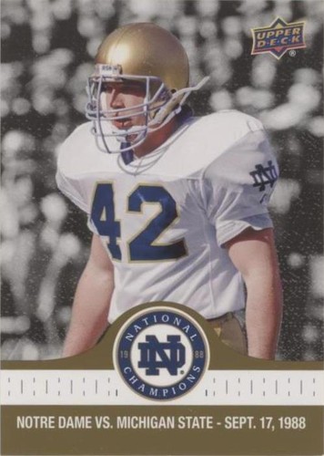 2017 Upper Deck Notre Dame 1988 Championship Mike Stonebreaker #15