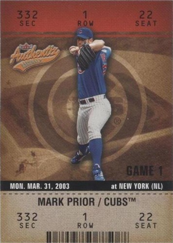 2003 Fleer Authentix - Mark Prior #84