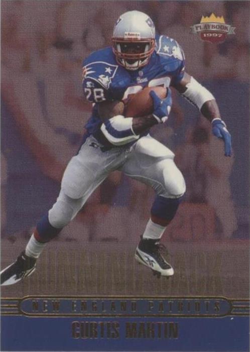 1997 Score Board Playbook Curtis Martin #48