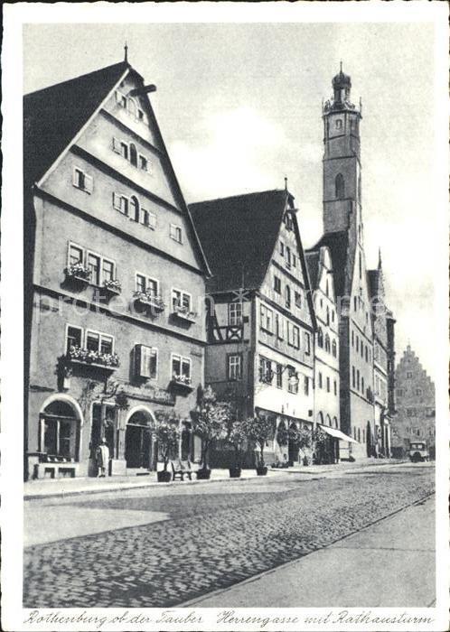 72539395 Rothenburg Tauber Herrengasse Und Rothausturm