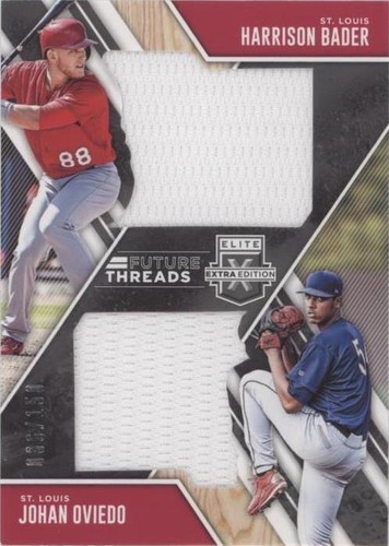 2017 Panini Elite Extra Edition - Harrison Bader Johan Oviedo #FTSD-HJ