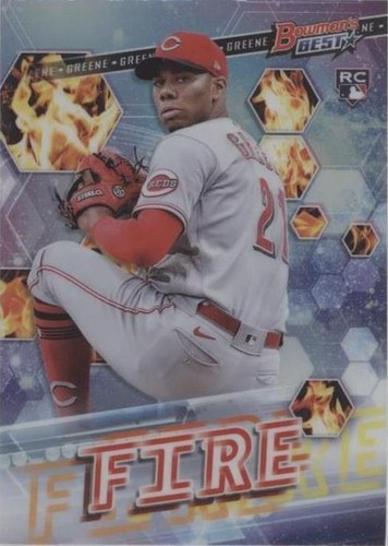 2022 Bowman's Best #54 HUNTER GREENE RC ROOKIE PURPLE