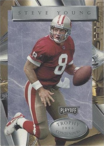 1996 Playoff Trophy Contenders Steve Young #8