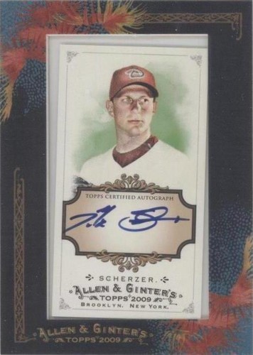 2009 Topps Allen & Ginter's - Max Scherzer #AGA-MS