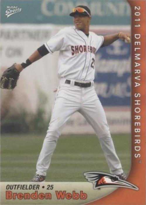 2011 MultiAd Sports Delmarva Shorebirds - Brenden Webb #26