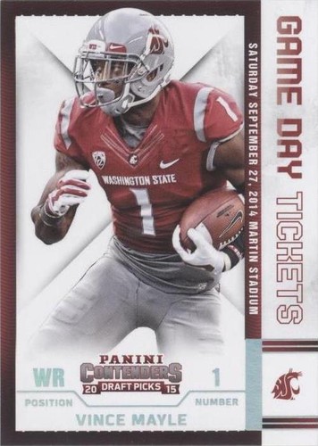 2015 Panini Contenders Draft Picks Vince Mayle #99