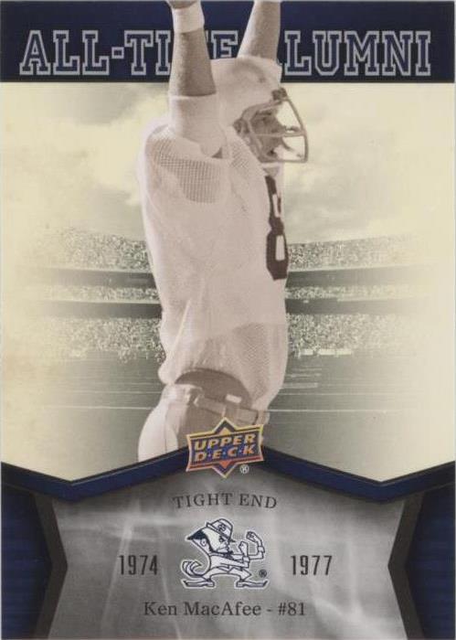 2013 Upper Deck University of Notre Dame Ken MacAfee #ATA-KM