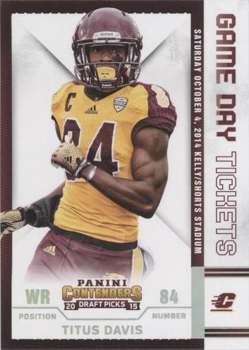 2015 Panini Contenders Draft Picks Titus Davis #95